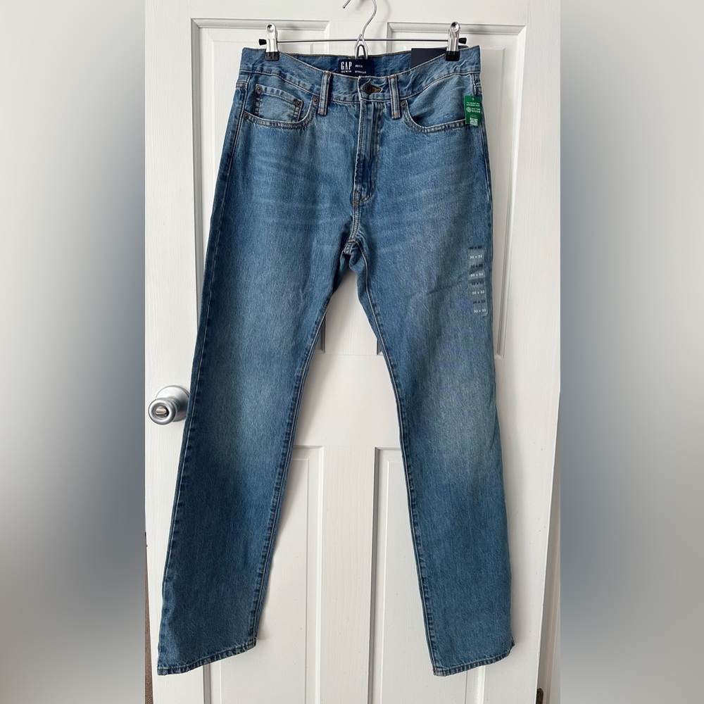 New! GAP Men's Classic Denim Mid-rise Straight Jeans 30x32